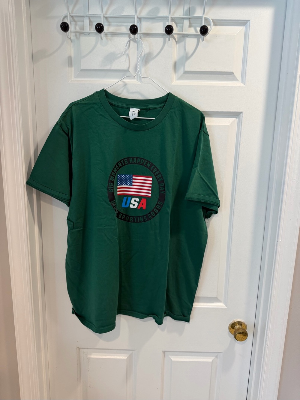 NWOT DSG Green Tee with USA Flag Graphic Sz XXL